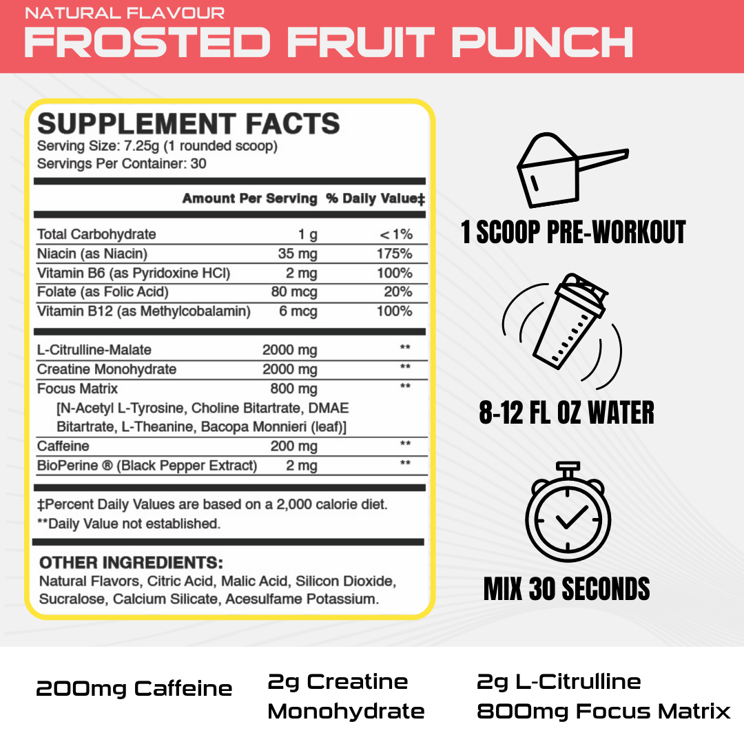 Pre-Workout- Frosted Fruit Punch